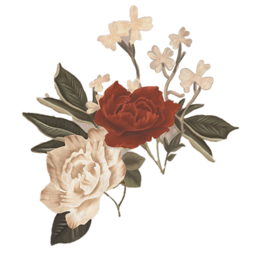 Aesthetic Flowers Png Image (maroon, black, gray, olive)