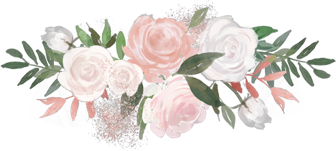 Aesthetic Flowers Png Isolated Image (black)