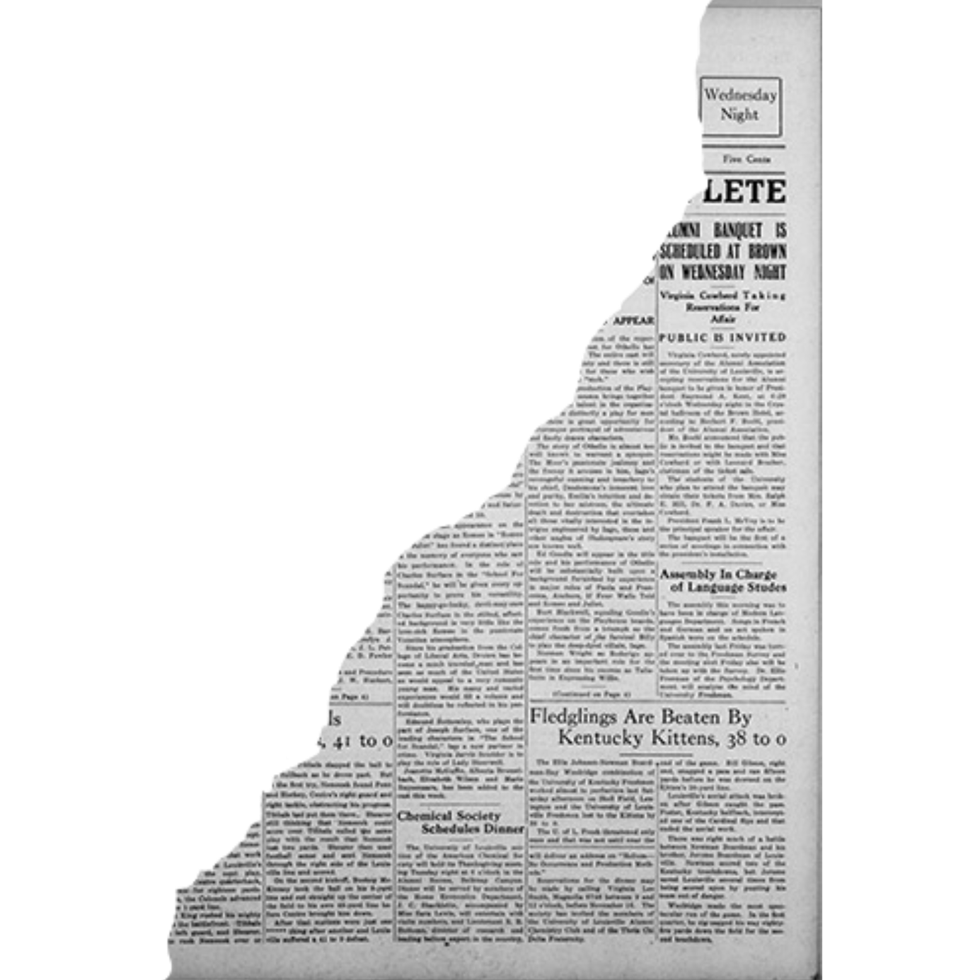 Aesthetic Newspaper Png File (silver, black)