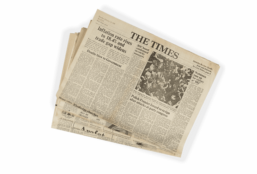 Aesthetic Newspaper Png (silver, black)