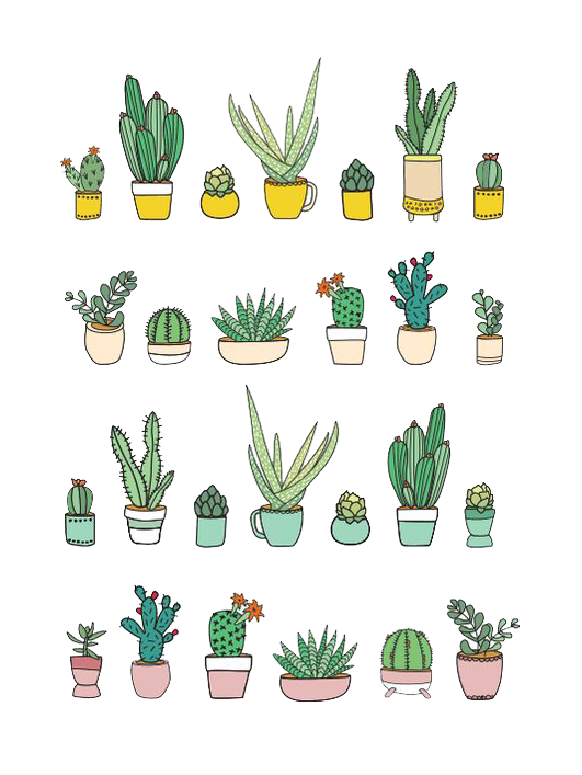 Aesthetic Plant Png File (black)