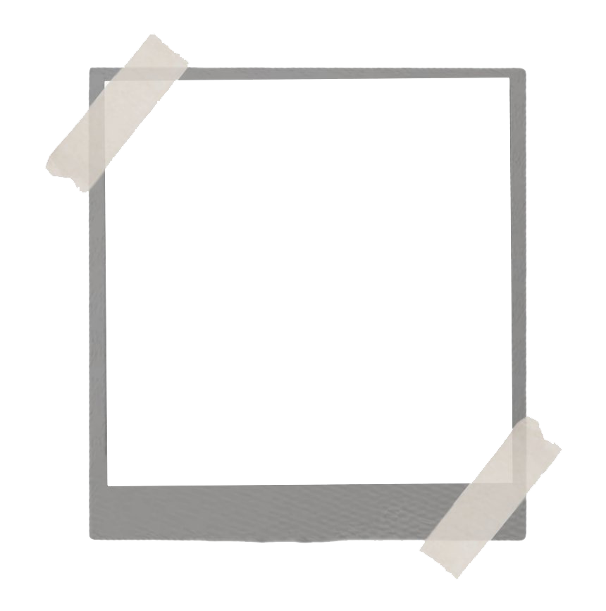 Aesthetic Polaroid Frame Png Photo (white, gray)