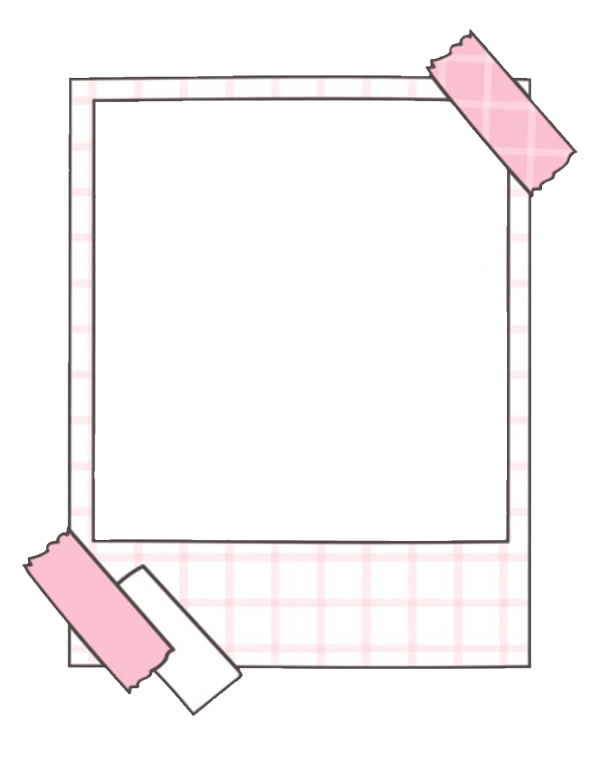 Aesthetic Polaroid Frame Png (white, pink, lavender)