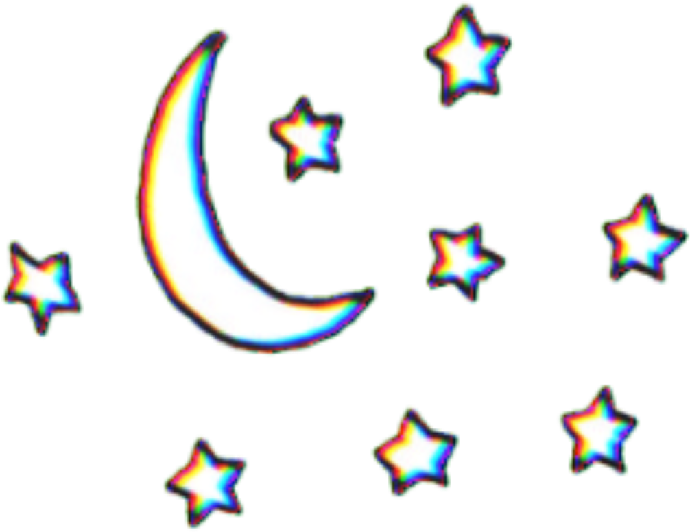 Aesthetic Star Png Clipart (black, white)