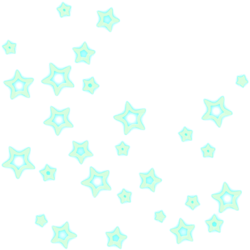 Aesthetic Star Png Isolated Image (lavender, mint, beige, black, white)