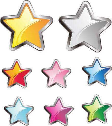 Aesthetic Star Transparent Png (black, white)