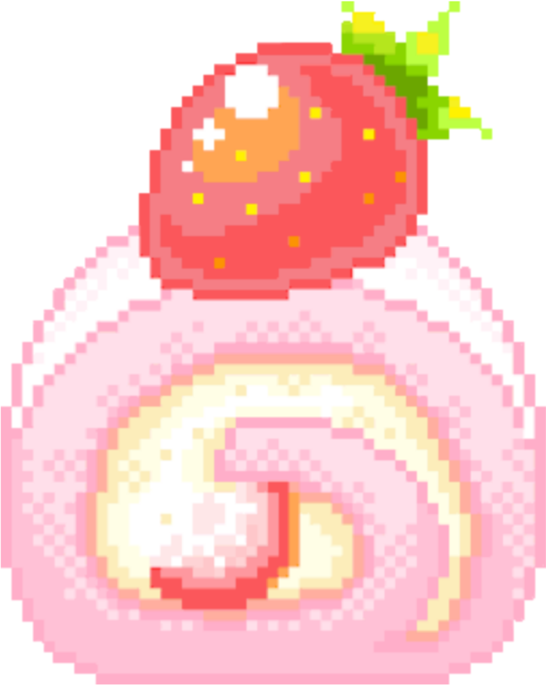 Aesthetic Strawberry Png Pic (salmon, pink, beige, black, white)