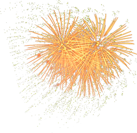 Festive Gold Fireworks Png Transparent Image (black)