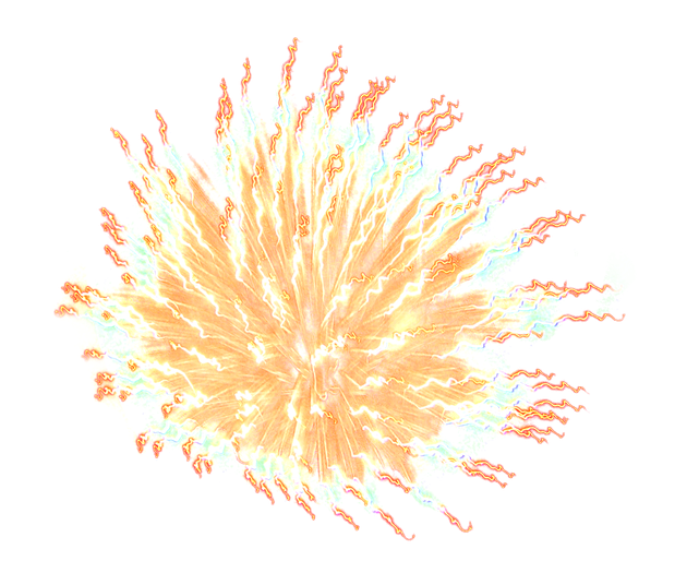 Festive Gold Fireworks Transparent Background (black, pink)