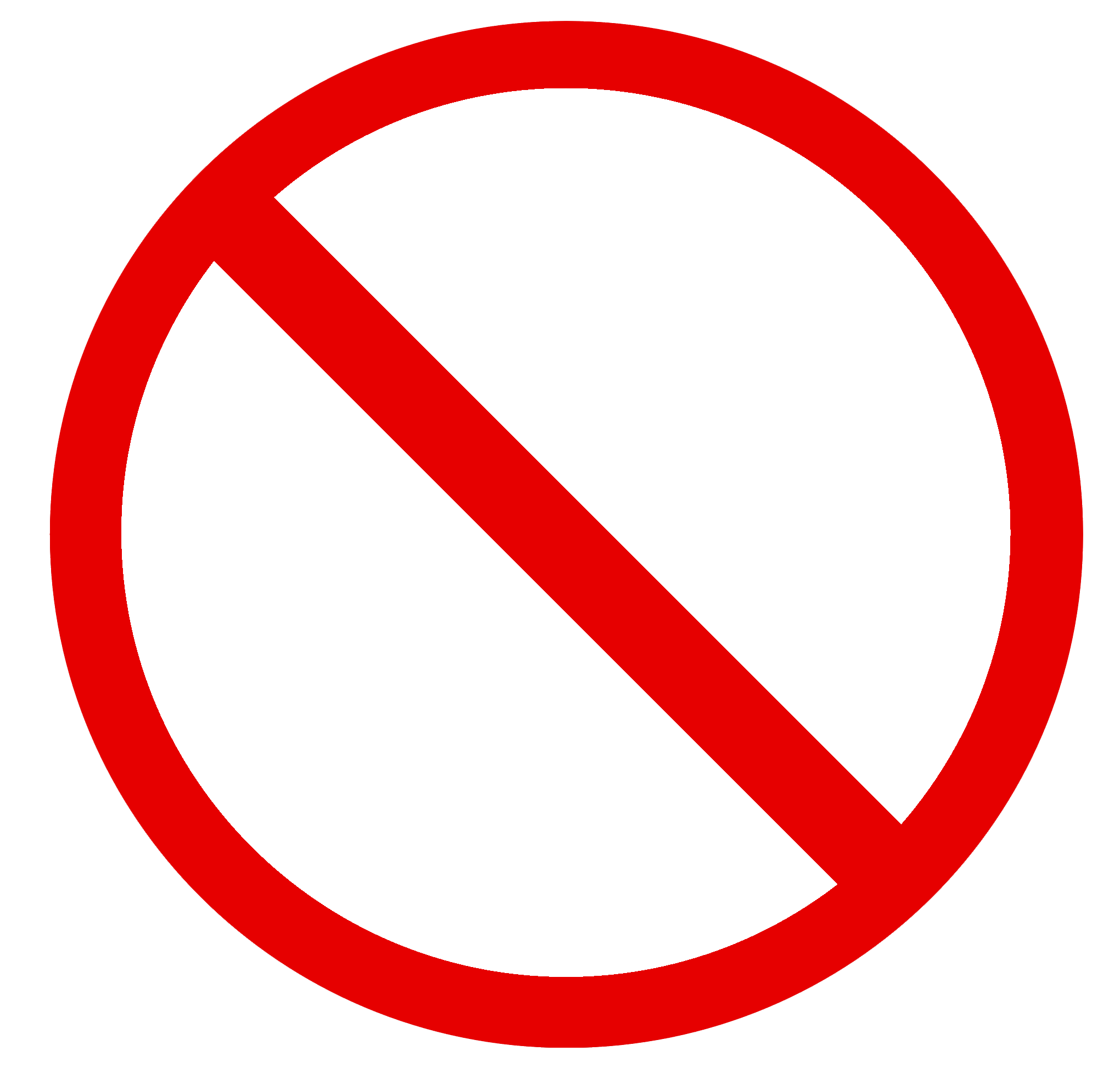 Restricted No Entry Png Clipart (red, black)