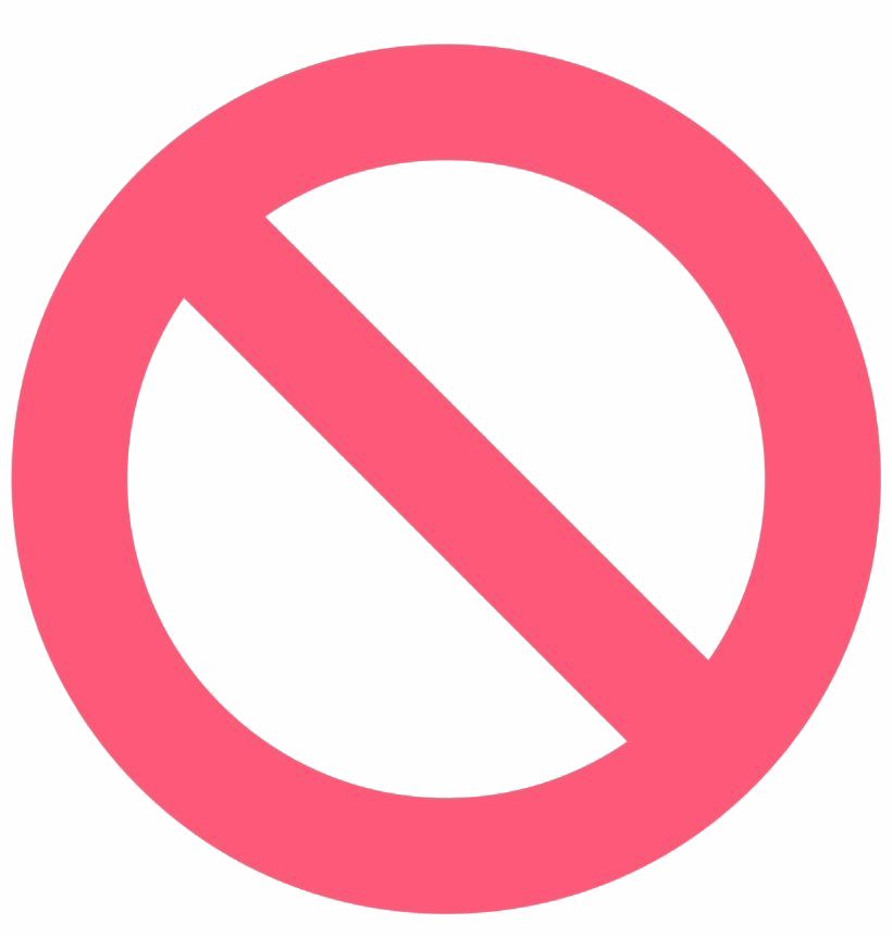 Restricted No Entry Png Image (white, salmon)