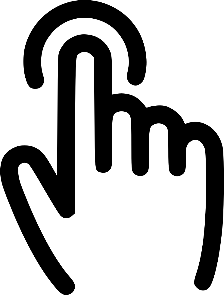 Gesture Click Png Clipart (black, white)