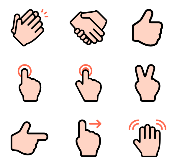 Gesture Hand Png Image Hd (black, pink)