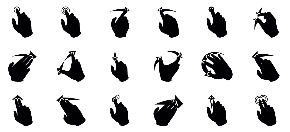 Gesture Png Photos (black, lavender, white)