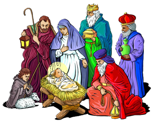 Jesus Christmas Nativity Png Background Image (white, red, black)