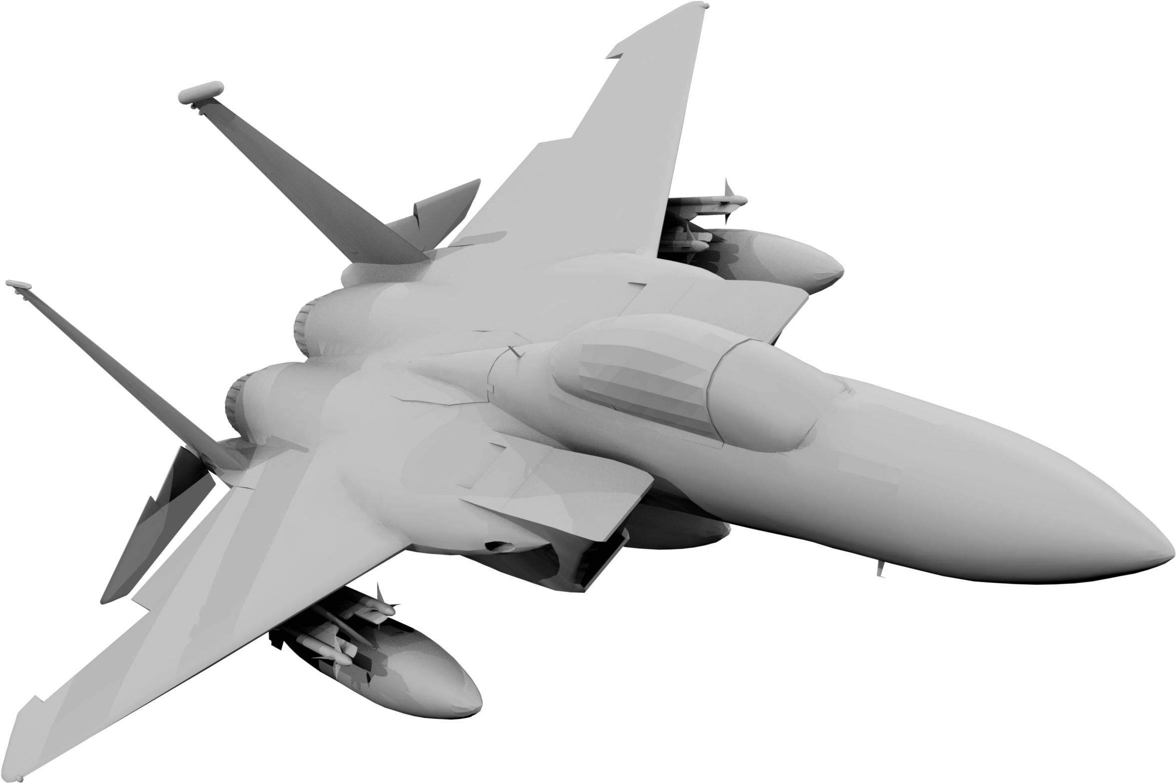 Jet Fighter No Background (black, silver)