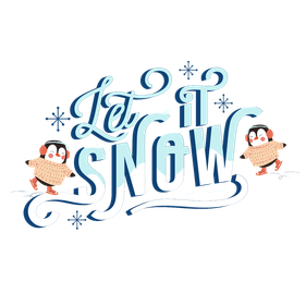 Let It Snow Png Pic (mint, lavender, black, teal, white)