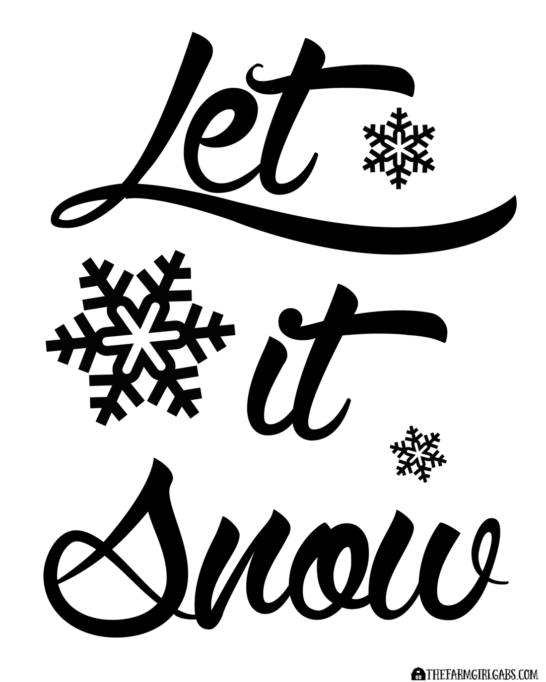 Let It Snow Png Picture (black)