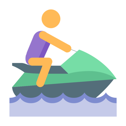 Jet Ski Free Png Icon (lavender, salmon, black, silver, gray)