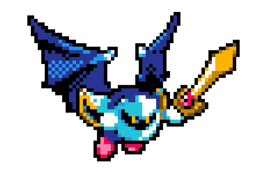 Meta Knight Png Image (white, indigo, black, orange)