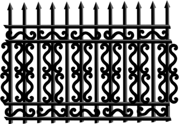 Metal Fence Png Image (black)