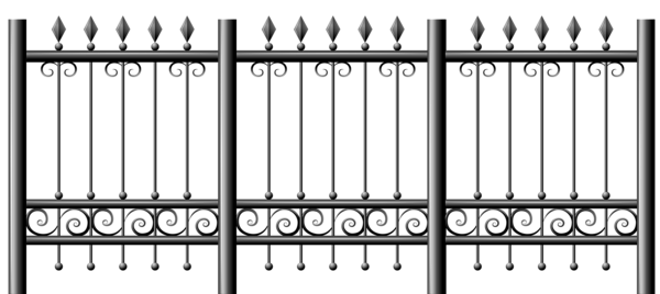 Metal Fence Png Isolated Hd (black)