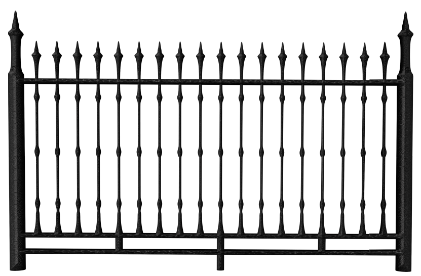 Metal Fence Png Picture (white, black)