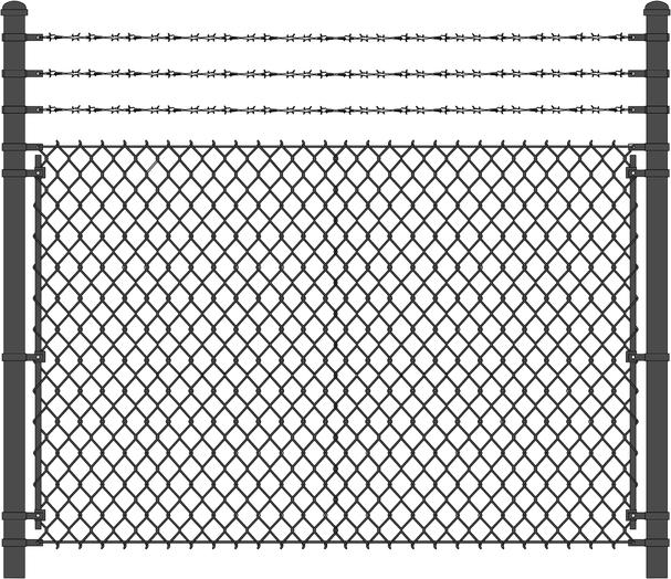 Metal Fence Png (black)