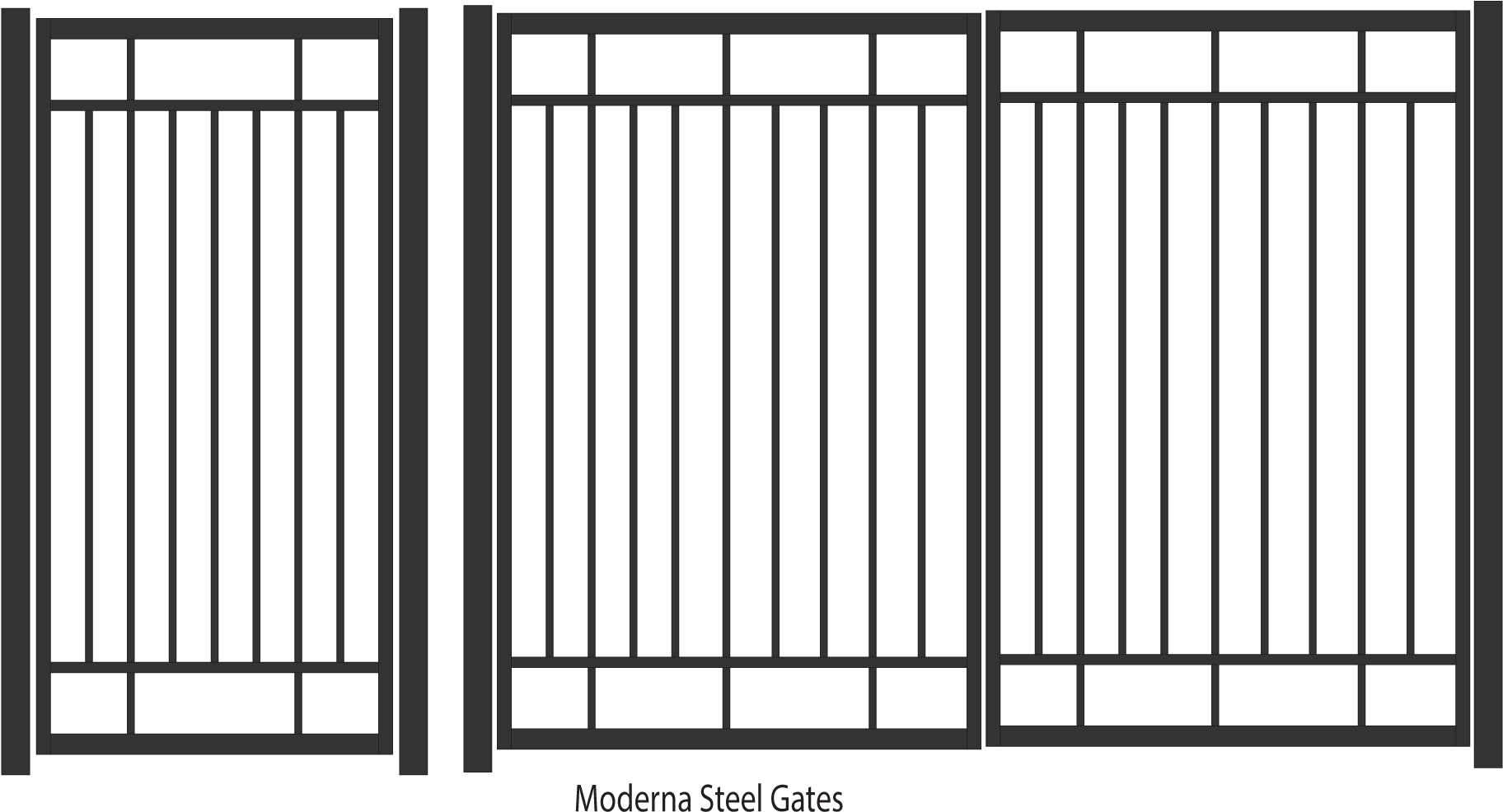 Metal Gate Fence Png Image (black)