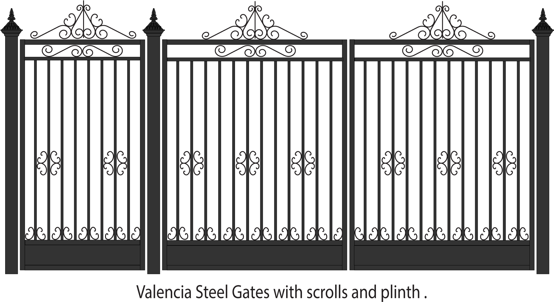 Metal Gate Fence Png Photos (black)