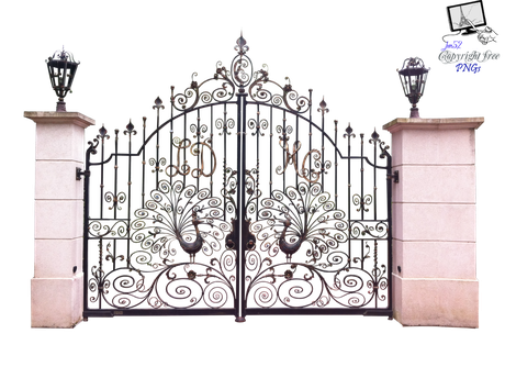 Metal Gate Png Clipart (beige, black)