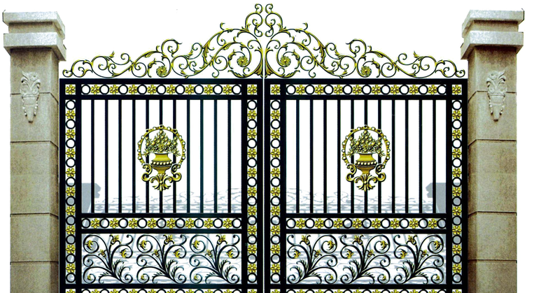 Metal Gate Png File (indigo, gray, black, silver)