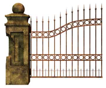 Metal Gate Transparent Background (black)