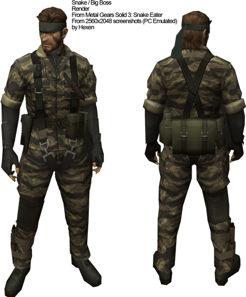 Metal Gear Solid 3 Snake Eater Png Isolated Photo (black)