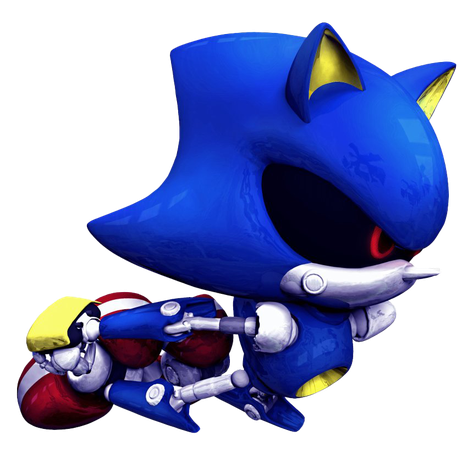 Metal Sonic Png Clipart (blue, white, black)