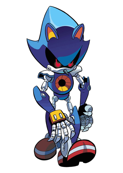 Metal Sonic Png File (maroon, indigo, silver, black, teal)