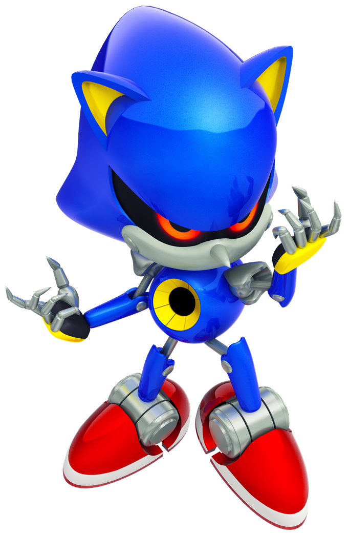 Metal Sonic Png Transparent Image (red, black)