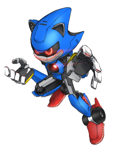 Metal Sonic Png Transparent (blue, gray, black, teal)