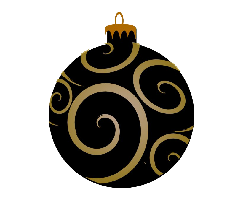 Metallic Ornament Png Image (white, lavender, black)