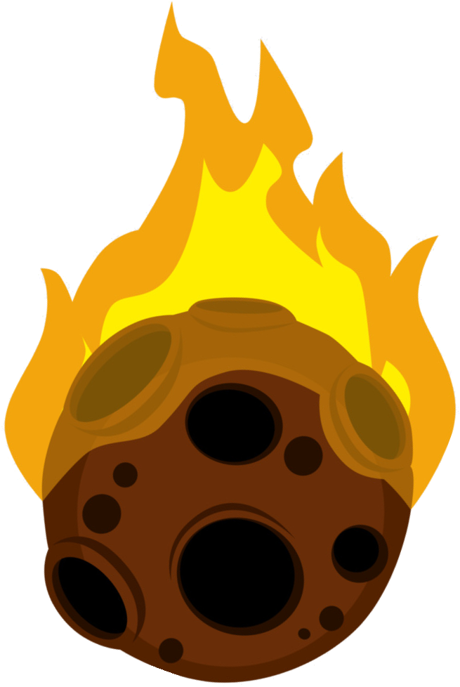 Meteor Comet Png (olive, maroon, orange, yellow, black)