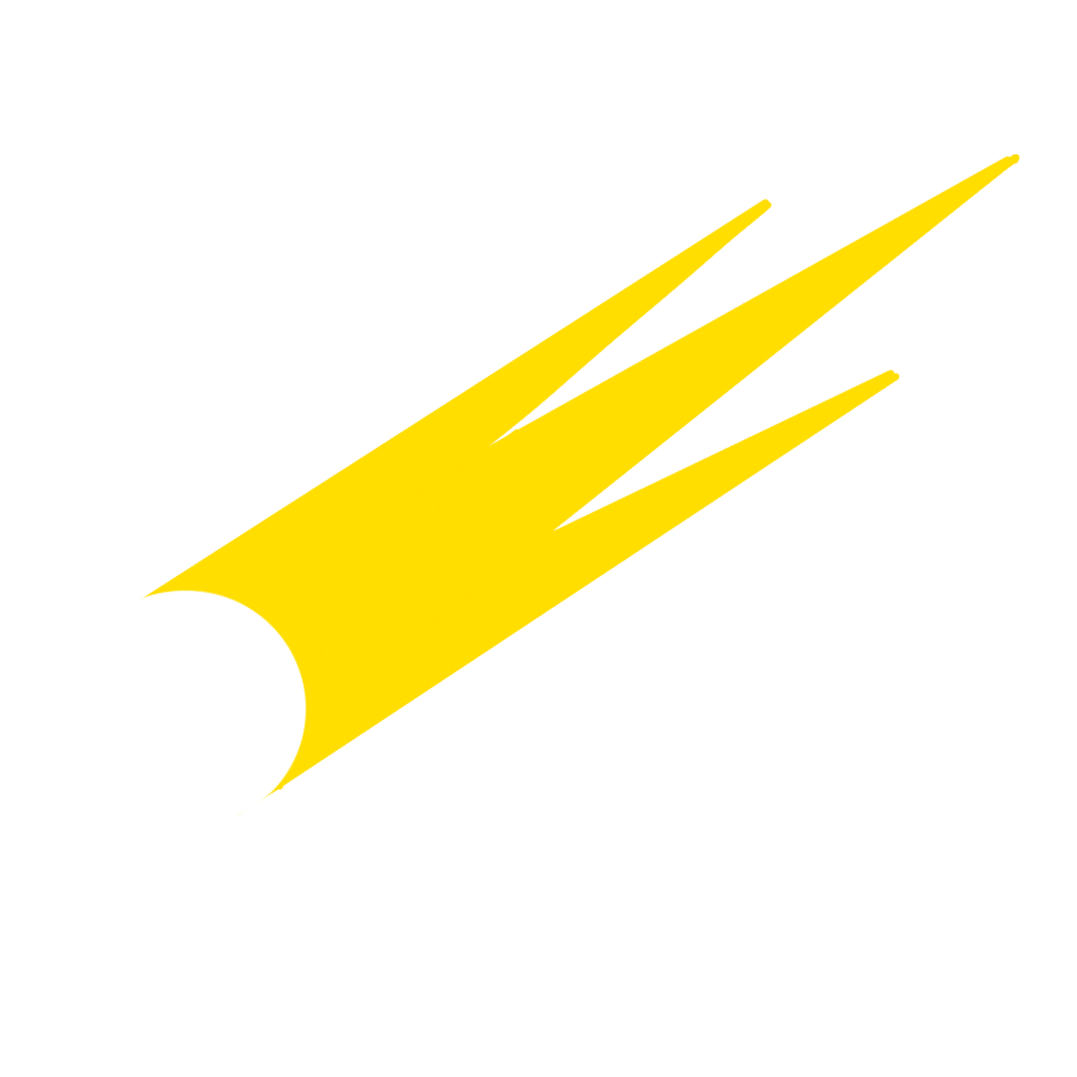 Meteor Comet Transparent (gold, white)