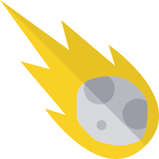 Meteor No Background (gold, gray, white, lavender, silver)