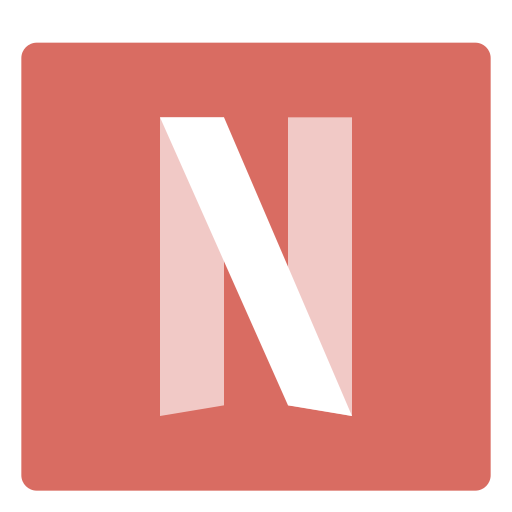 Netflix Free Png Icon Download (salmon, white, black, pink, chocolate)