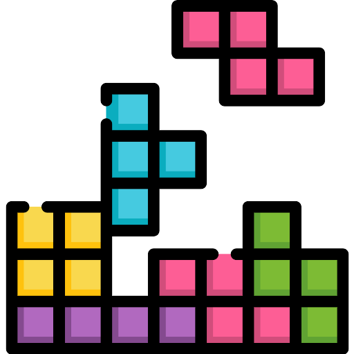 Tetris Game Png Picture (plum, black, salmon, gold, olive)