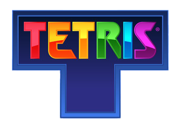 Tetris Logo Png File (navy, indigo, white, teal, silver)