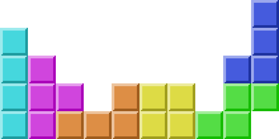 Tetris Png Background Image (lime, violet, chocolate, white, greenish blue)