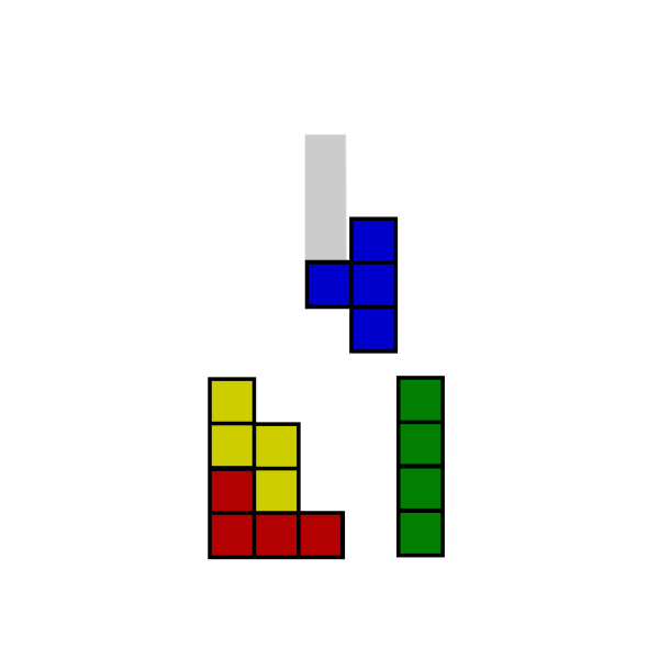 Tetris Png Transparent Image (blue, black, green, maroon, gold)