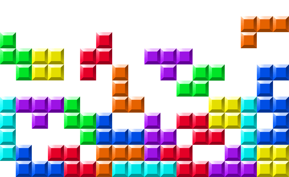 Tetris Png Transparent (red, lime, black, gold, greenish blue)