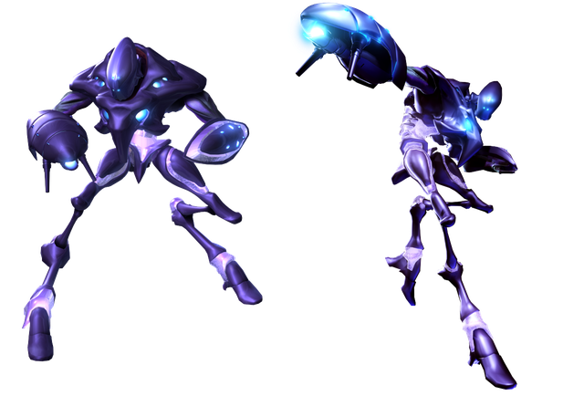 Metroid Prime Png Transparent (white, black)