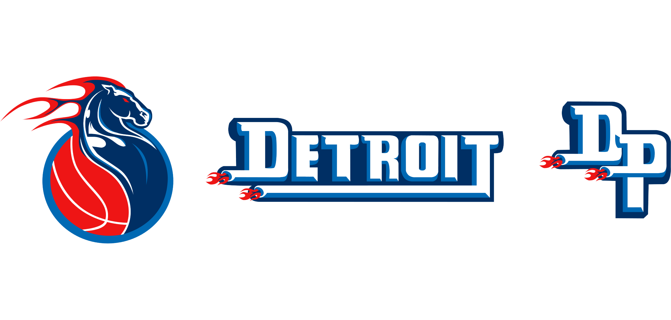 Detroit Pistons Png File (navy, gray, white, silver, red)